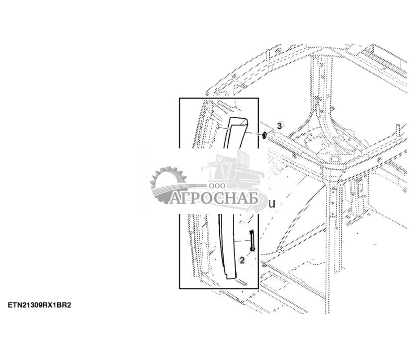 Звукоизолирующая обшивка, стойка A, правая сторона - ST772979 928.jpg